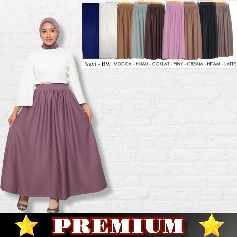 Jual ROK POLOS FLOWY DEWASA PREMIUM JUMBO | Shopee Indonesia