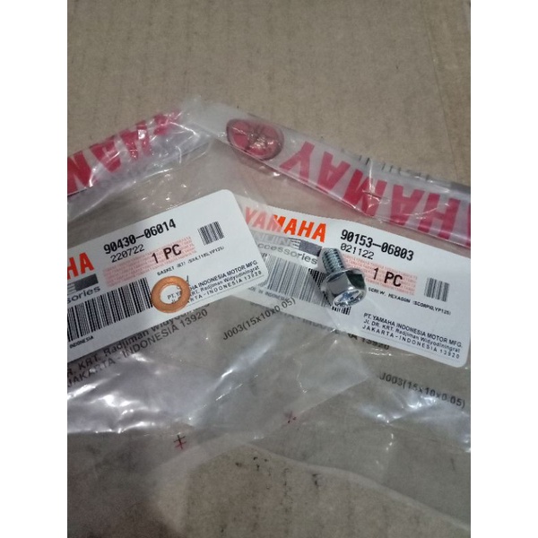 Jual Baut Dan Ring Tembaga Tap Air Radiator Original Yamaha V Ixion