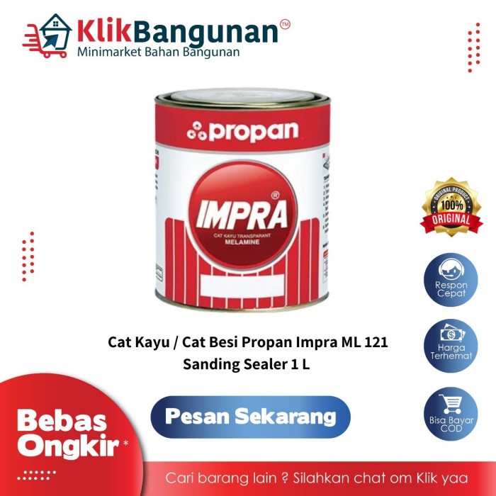 Jual Cat Kayu Dan Besi Propan Impra Melamine Sanding Sealer 1 L Shopee Indonesia 6077