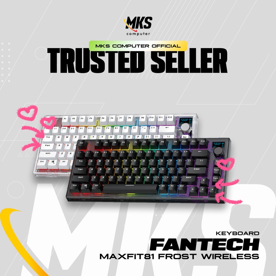 Jual Fantech MAXFIT81 Frosted Wireless 75% Mechanical Keyboard Gaming ...