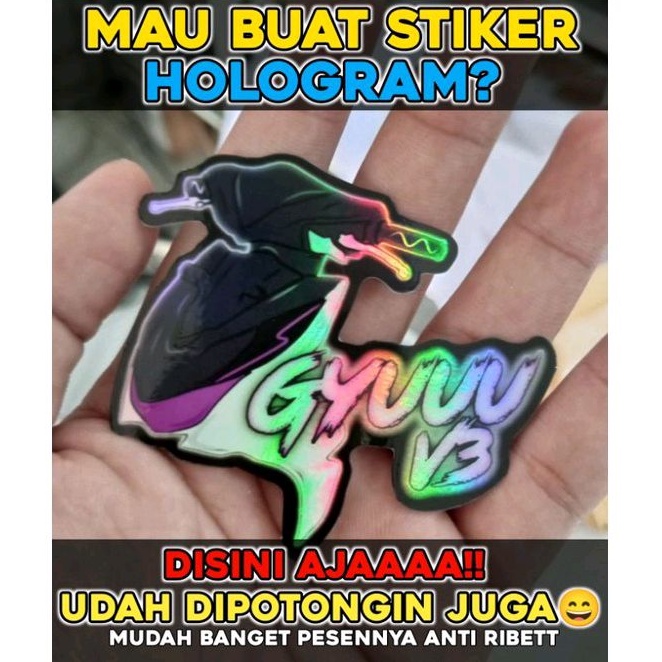 Jual Cetak Stiker Hologram Desain Sesuka Hati/stiker Custom Hologram ...