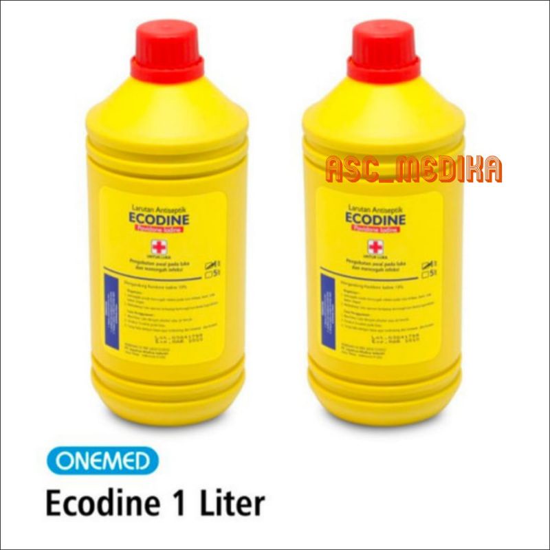 Jual Ecodine Povidone iodine 1000 ml Onemed / Ecodine Cairan 1 liter ...