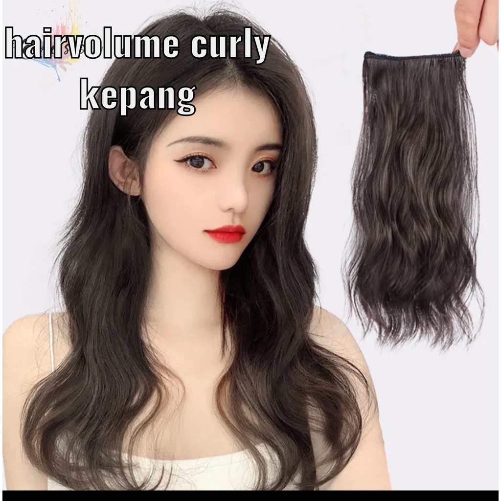 Jual hairvolume curly kepang penebal rambut model curly kepang | Shopee ...