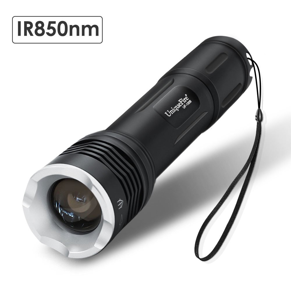 UltraFire IR Torch 850nm Infrared Light, Zoomable Infrared LED Lamp, Adjustable Focus Infrared IR Torch For Night Vision