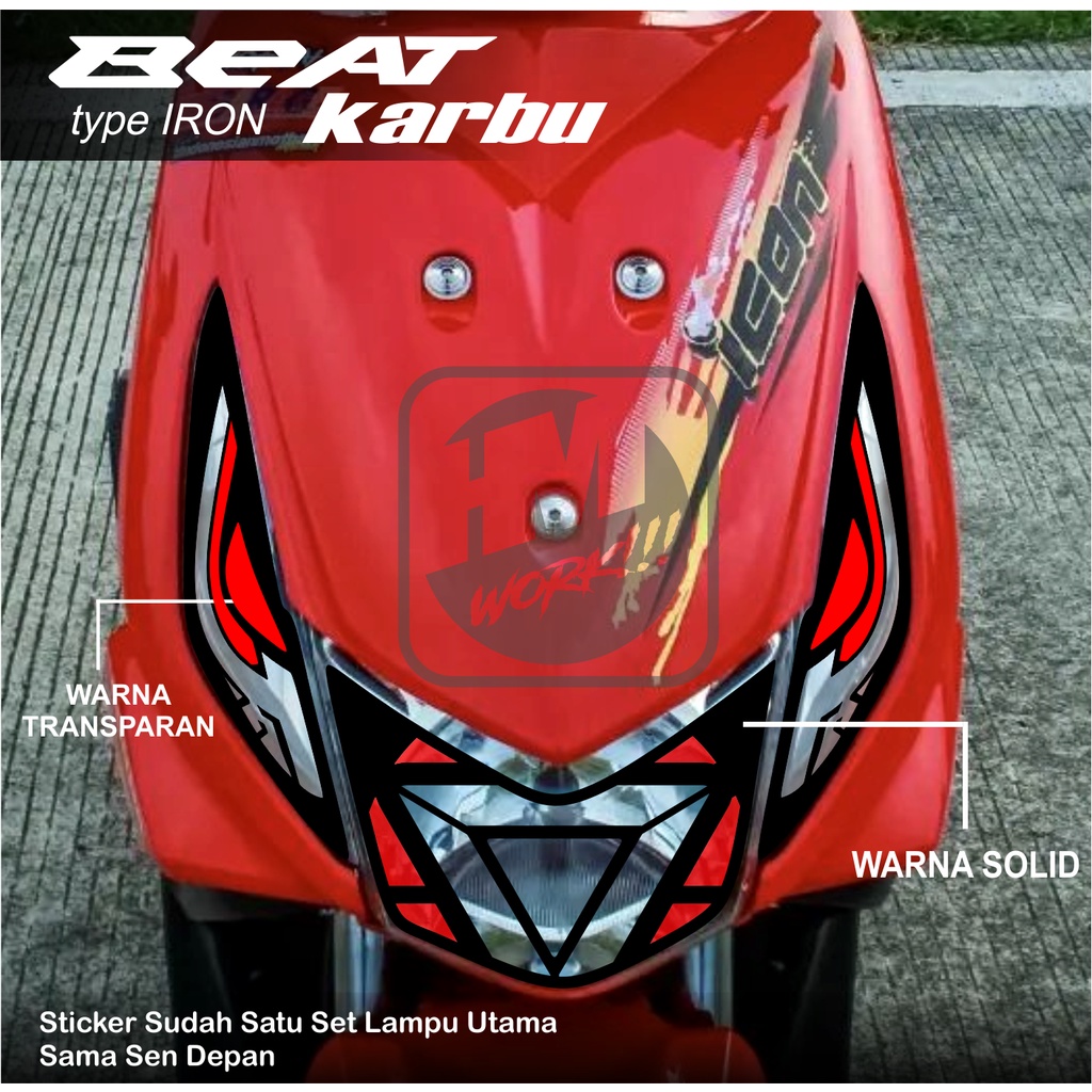 Jual STICKER LAMPU UTAMA DAN SEN DEPAN BEAT KARBU BK02 | Shopee Indonesia