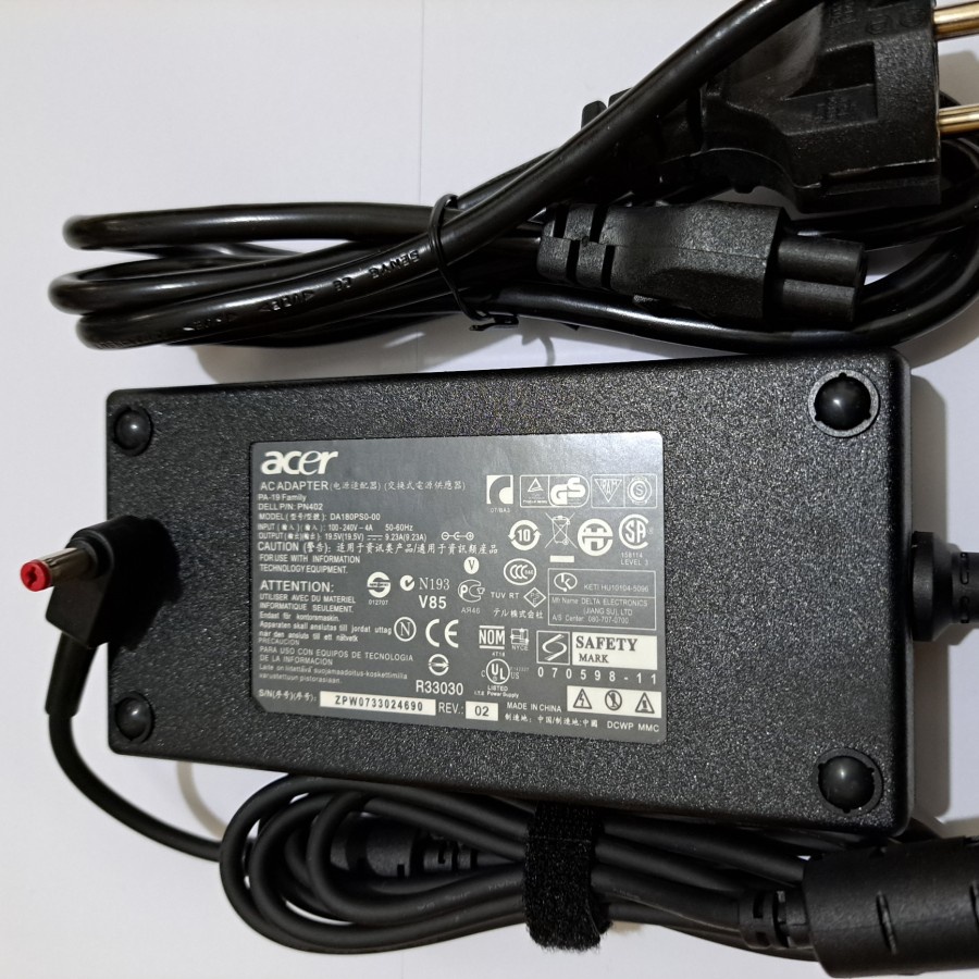 Chargeur 230W 19,5V noir neuf d'origine Acer pour Acer Predator Triton PT516-51s