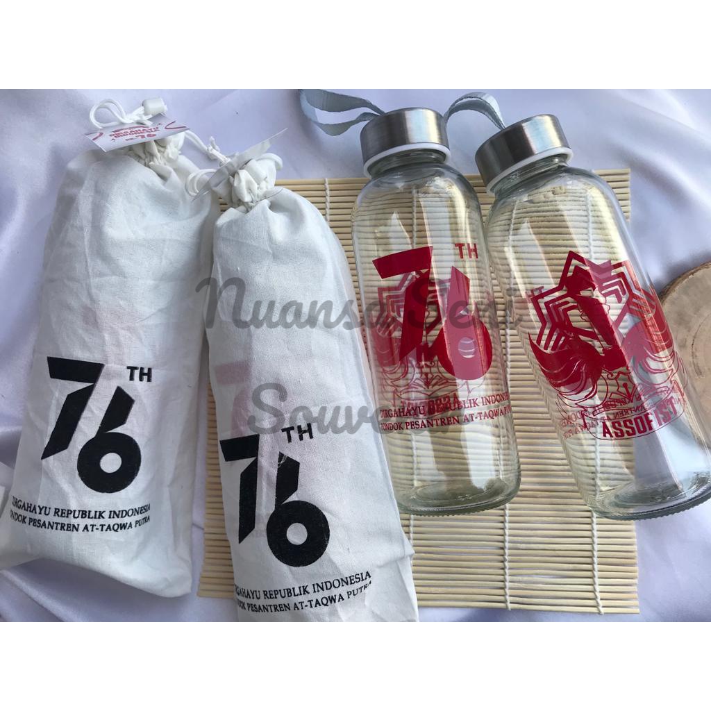 Jual Souvenir Botol Minum Termos Kaca 420ml Botol Tumbler Infused Water Kaca Sablon Shopee 2507