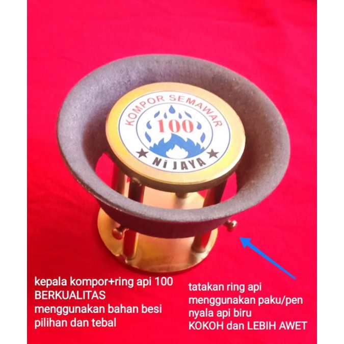 Jual kepala kompor mawar 100 + ring api/kompor gas semawar 100/kompor ...