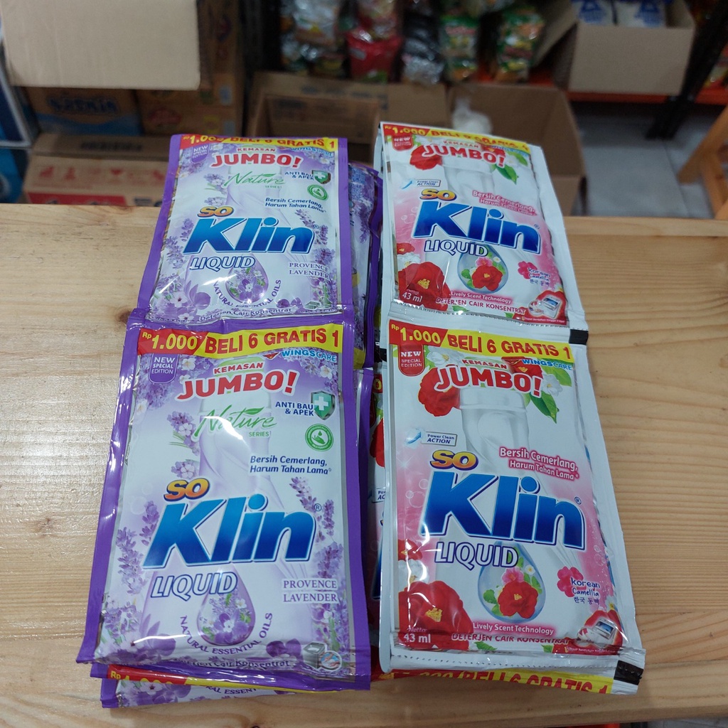 Jual Deterjen Cair So Klin Liquid Jumbo 1 Renteng | Shopee Indonesia
