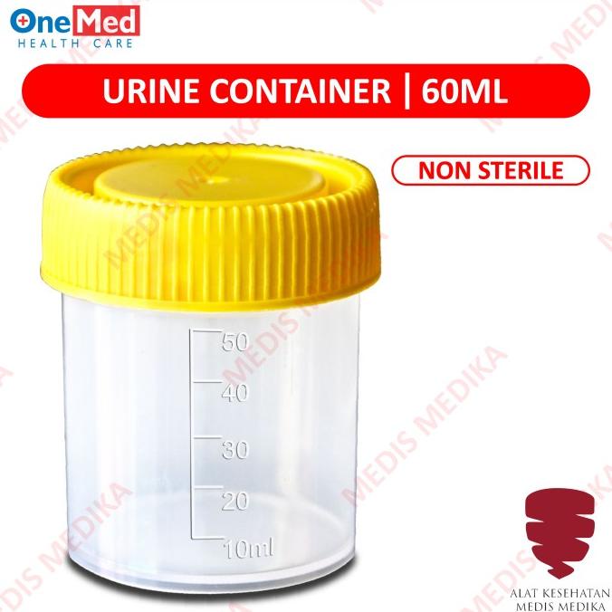Jual Urine Container 60ml Onemed Wadah Cup Pot Sample Urin Krim Salep