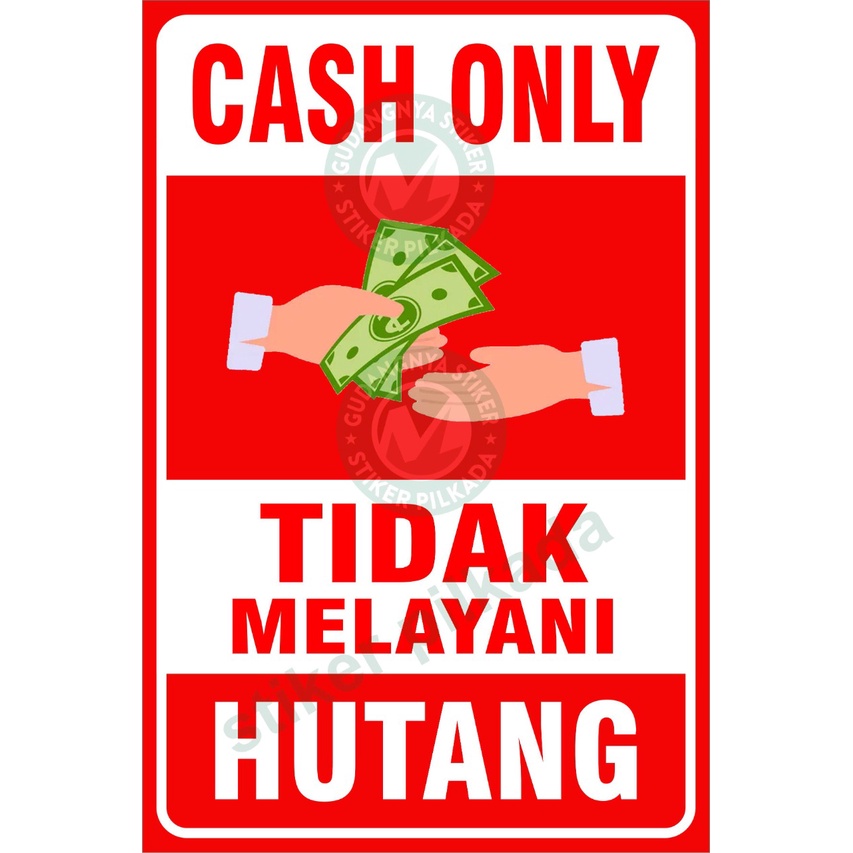 Jual Stiker Vinyl Cash Only Tidak Melayani Hutang Shopee Indonesia