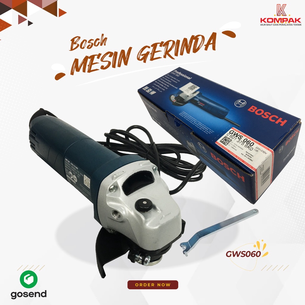 Jual Mesin Gerinda Tangan 4" Bosch GWS 060 | Shopee Indonesia