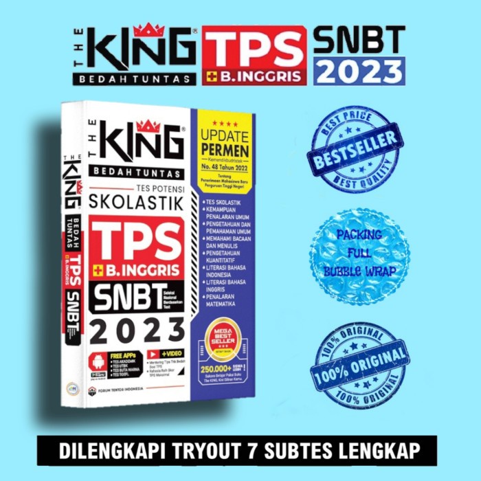 Jual BUKU THE KING TPS BEDAH SOAL DAN MATERI SKOLASTIK SNBT 2023 ...