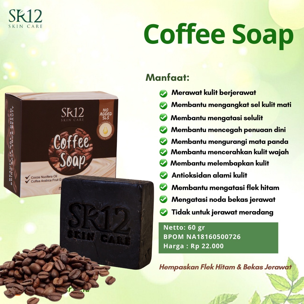 Jual Coffee Herbal Soap Sr12 Sabun Kopi Sabun Herbal Pembersih Wajah