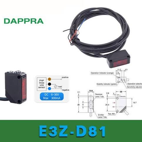 Infrared Diffuse Reflection Type Photoelectric Switch E3z-d61 E3z-d62