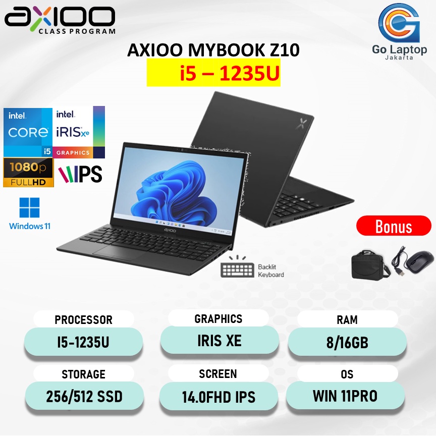 Jual Axioo Mybook Z Metal I U Irisxe Gb Ssd Fhd Ips Windows Pro Shopee Indonesia