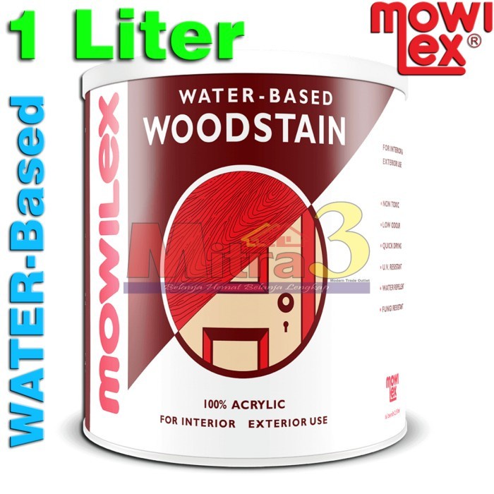 Jual Cat Politur Kayu Mowilex Woodstain 1l Plitur Vernis Waterbased Air 1kg Shopee 6451