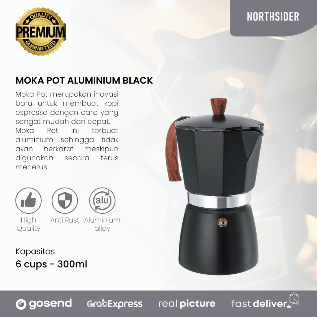 Jual Moka pot aluminium cup cup coffee espresso maker