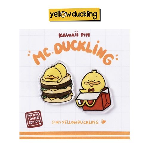 Jual ACRYLIC PIN - MCDUCKLING - HEPIMIL - YELLOW DUCKLING MR. ITIK ...