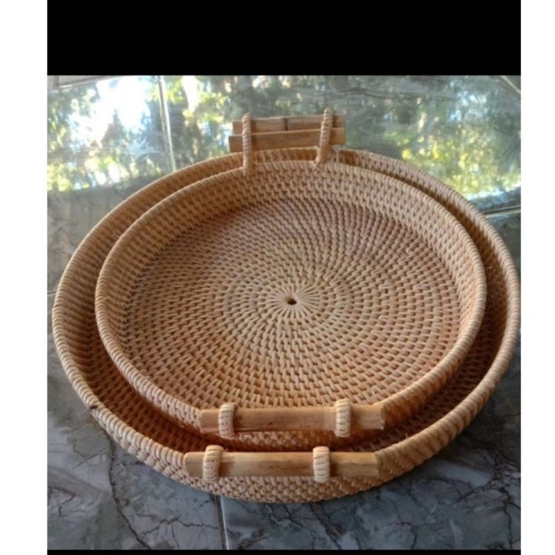 Jual nampan / tray anyaman rotan | Shopee Indonesia