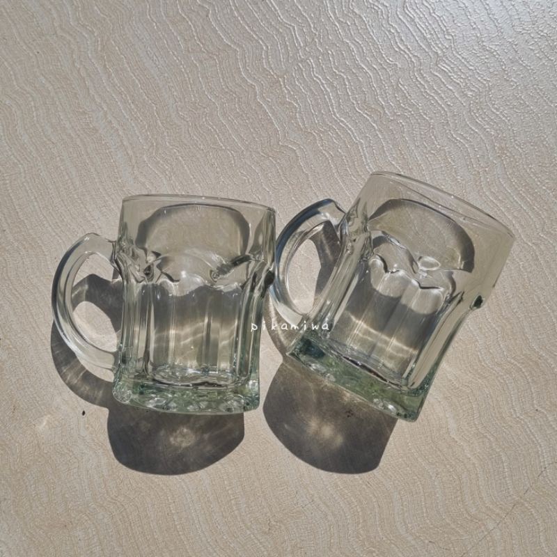 Jual 1 PCS BUTTERBEER GLASS gelas gagang lucu gelas kuping gelas kaca
