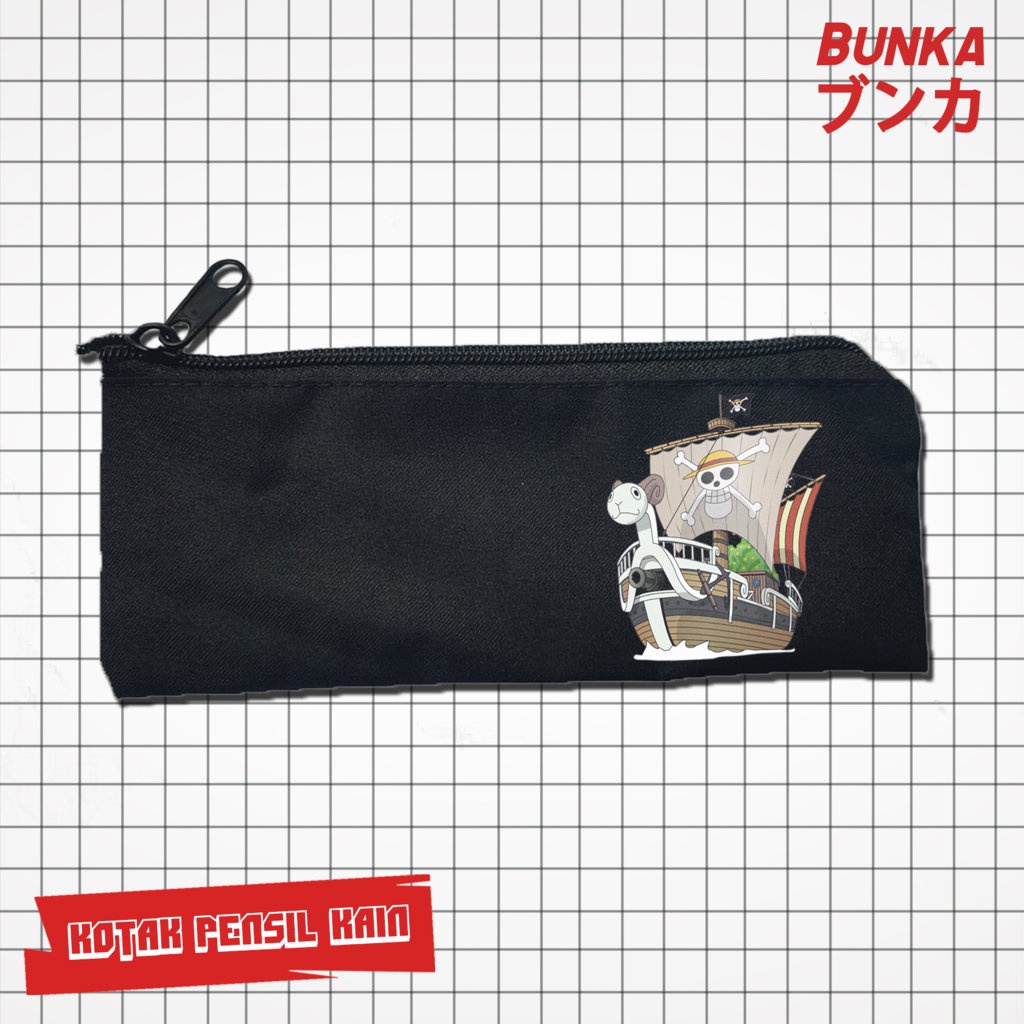 Jual Pouch Tempat Pensil Anime One Piece Going Merry Murah Bahan Kain
