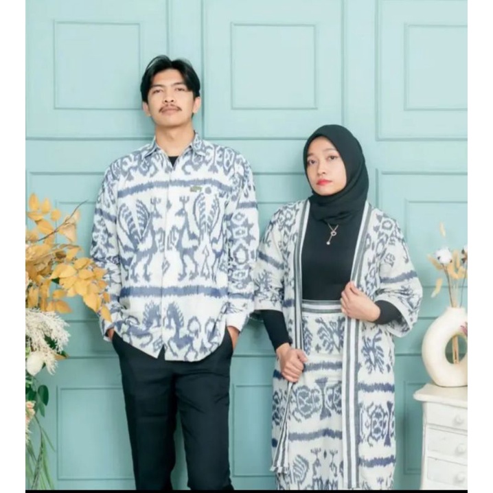 Jual Ready Stok Madam White Ntt Couple Full Tenun Baju Tenun