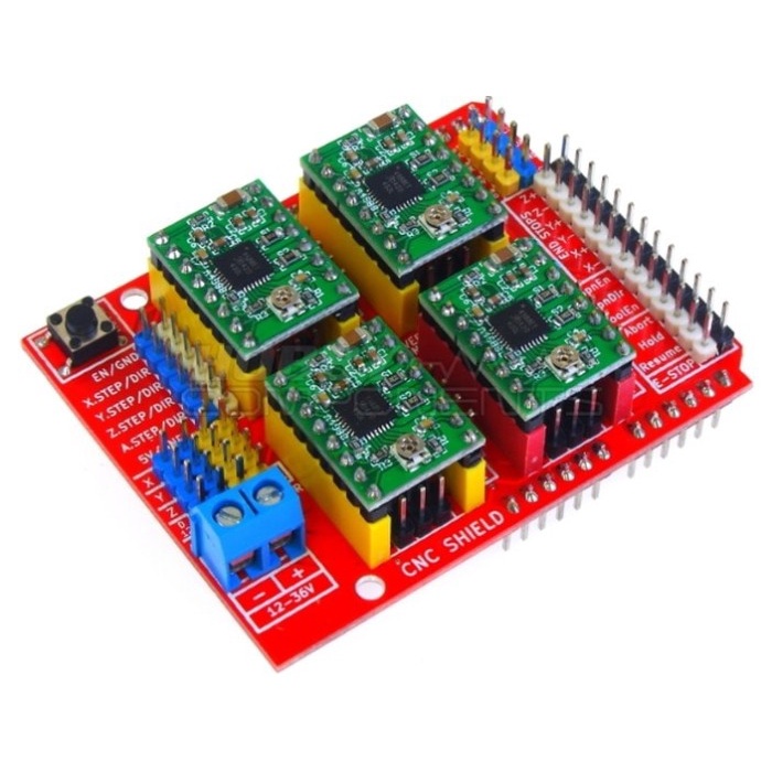 Jual Arduino uno r3 + CNC Shield V3 + 4PCS A4988 + heatsink | Shopee ...