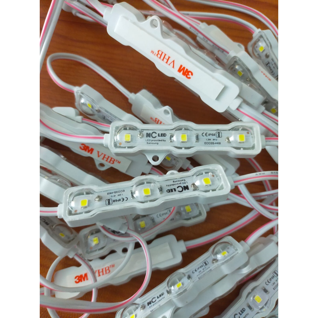 Jual LAMPU MODULE LED 3 MATA NC LED SAMSUNG 2835 WHITE CLEAR 1.2W MADE ...