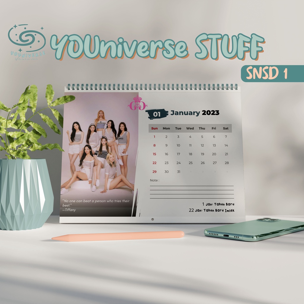 Jual Kalender Meja 2024 2025 SNSD/Girls Generation Forever 1/Desk