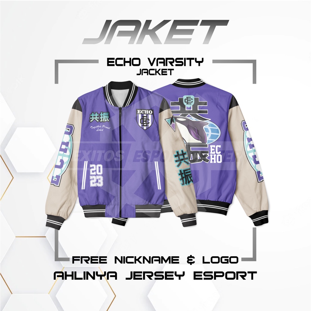 Jual Jaket Echo Esport Varsity M4 World Champions Terbaru 2023 Free Custom Nickname Shopee