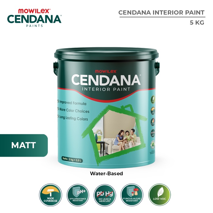 Jual Mowilex Cendana Interior Paint Cat Dinding 5 Kg Pt.2 Shopee