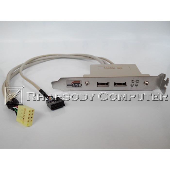 Jual Port 2 Port Usb 2.0 Rear Panel Expansion Bracket To Motherboard ...