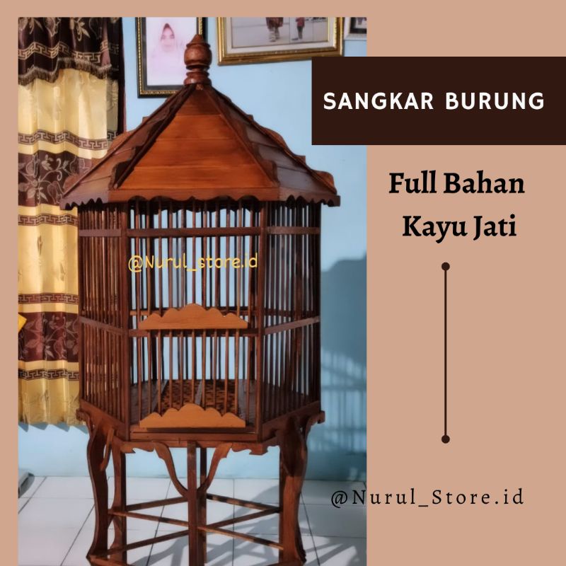 Jual Sangkar Burung Sangkar Ayam Bekisar Sangkar Joglo Jati Sangkar