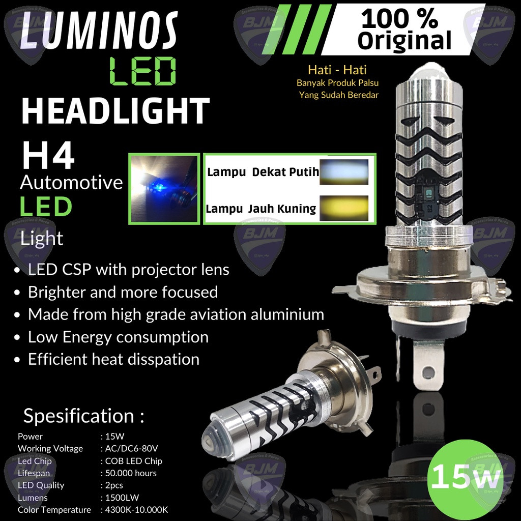 Jual Siap Kirim Lampu Led Depan Motor Luminos H Ls Laser Double