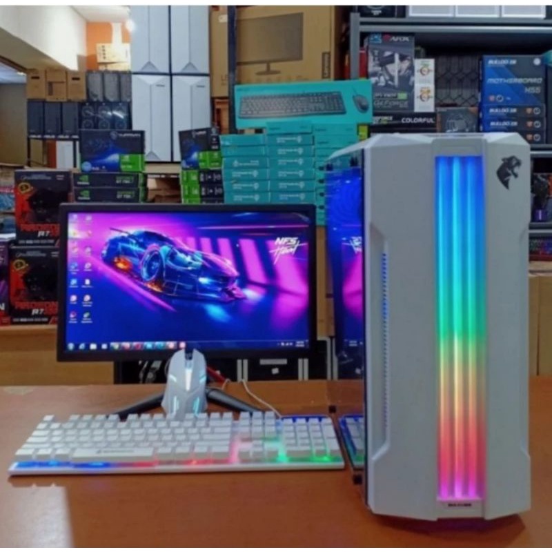 Jual PC Gaming Core i5 ram 8 gb hdd 500gb monitor keyboard mouse full