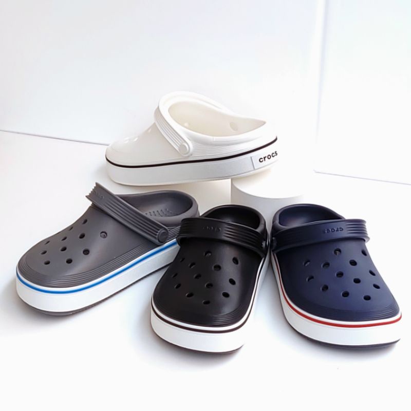 Crocs Crocband Clean Clog Sandal Sepatu Sendal Slip On Slop Karet Dewasa  Pria Wanita not Baya Band