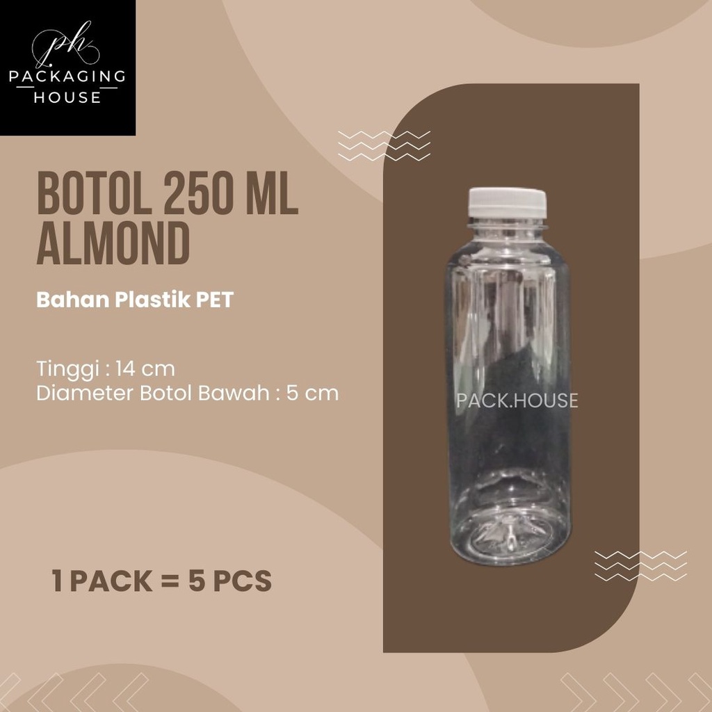 Jual Botol Plastik Almond Ml Pcs Pack Botol Plastik Ml Botol Minuman Kekinian