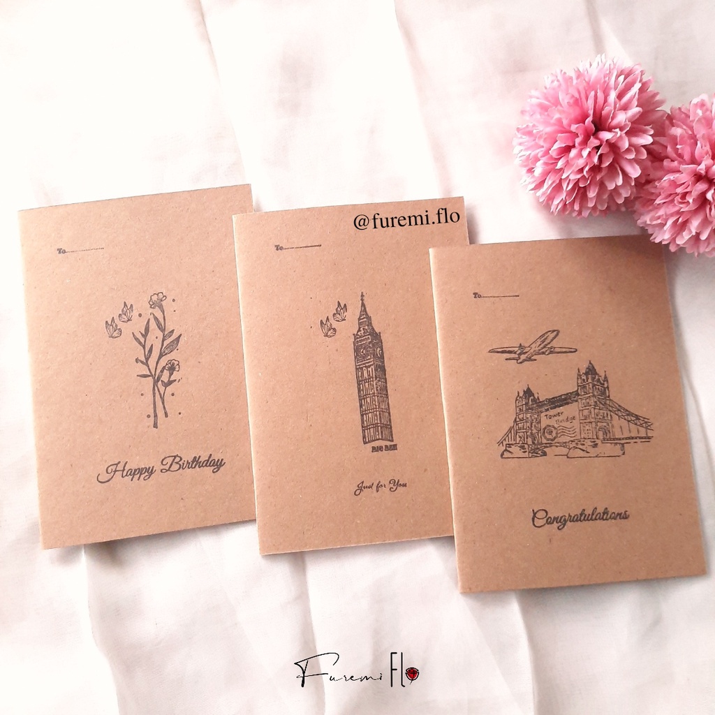 Jual kartu Ucapan Vintage A6 | Greeting Card Aesthetic | Shopee Indonesia