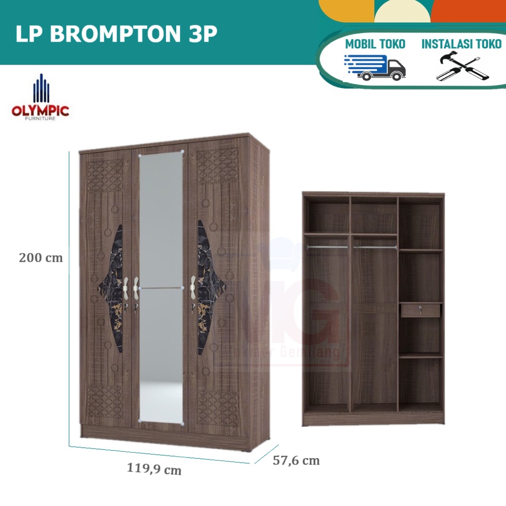 Jual Olympic Lemari Pakaian Pintu Lemari Baju Pintu Lp Brompton P Shopee Indonesia