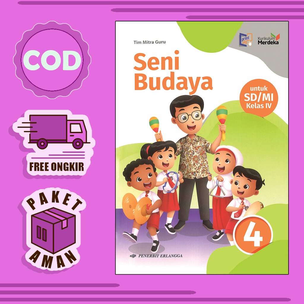 Jual Buku SENI BUDAYA Kelas 4 SD/MI Kurikulum Merdeka Erlangga | Shopee ...