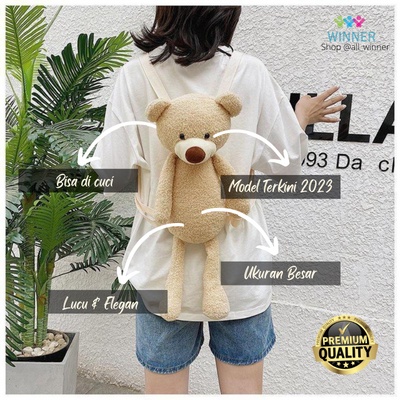 Jual TAS BERUANG TEDDY BEAR RANSEL BULU LUCU IMUT GEMOY BONEKA TEDY BAG