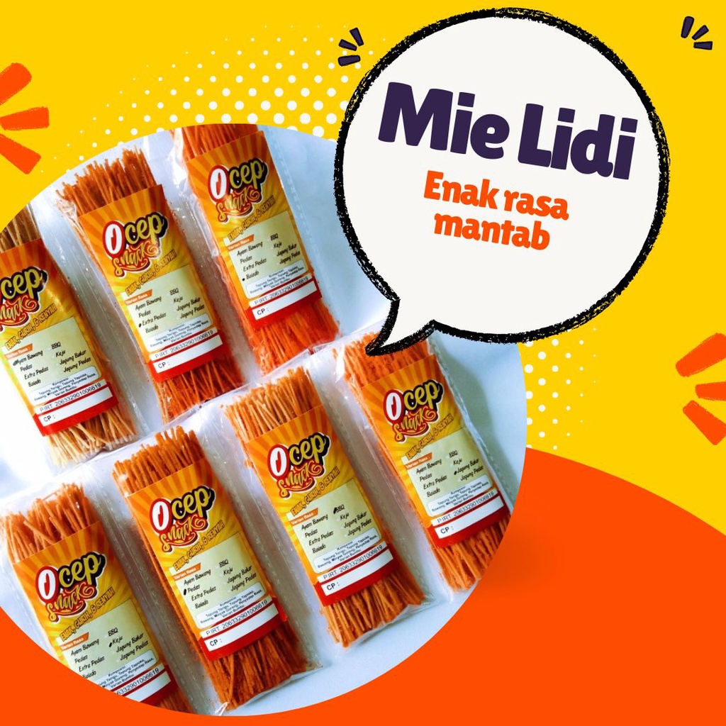 Jual MIE LIDI OCEP PAKET JUALAN ISI 100 BUNGKUS | Shopee Indonesia
