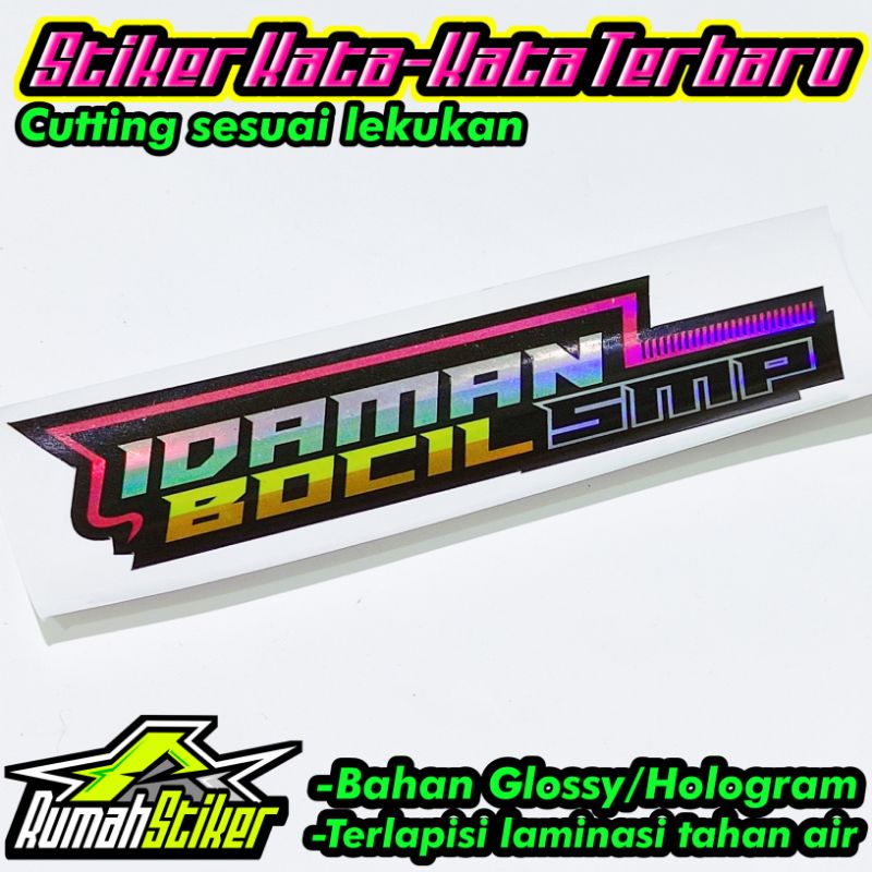 Jual Stiker idaman bocil smp hologram | Shopee Indonesia