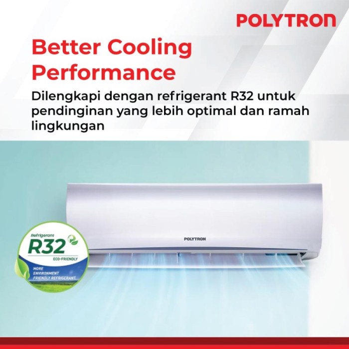 Jual AC POLYTRON 1 PK DELUXE 2 PAC 09VH R32 790W | Shopee Indonesia