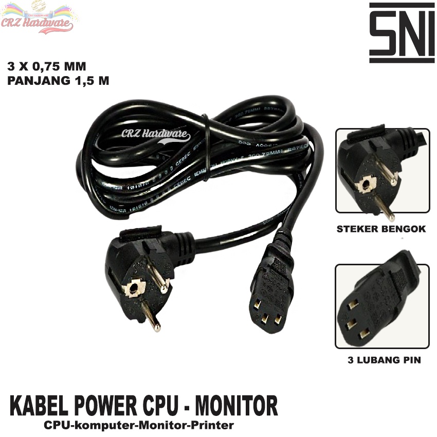 Jual Kabel Power Ac CPU Komputer Monitor PC Colokan Listrik Magic Com ...