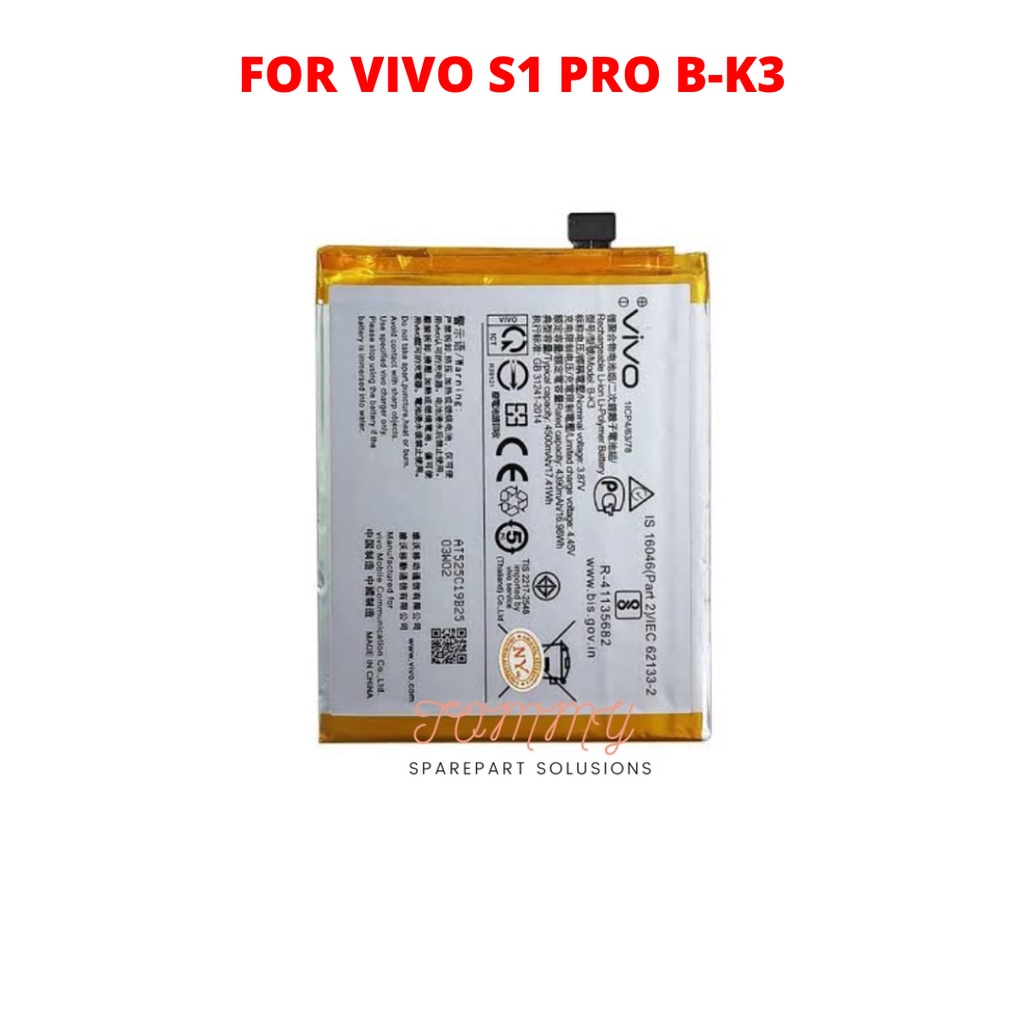 Jual BATERAI / BATRE VIVO S1 PRO B-K3 KUALITAS ORIGINAL | Shopee Indonesia