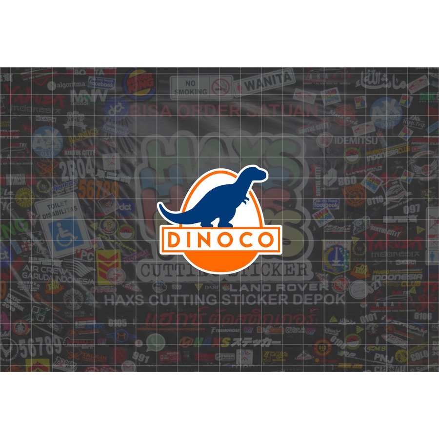 Jual Cutting Sticker Dinoco Ukuran 6 Cm Untuk Motor Mobil | Shopee ...