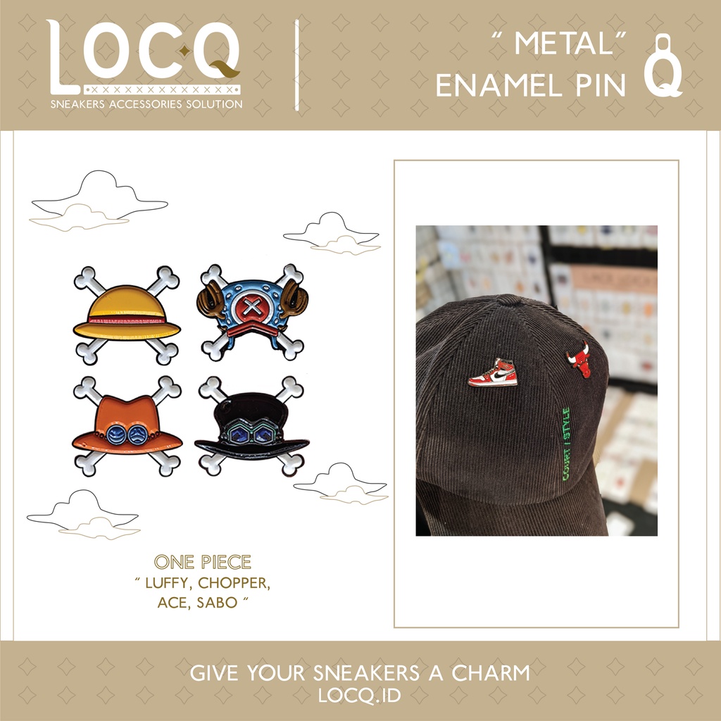 Jual Enamel pin One Piece - Luffy Ace Sabo Chopper Nakama | Merchandise ...