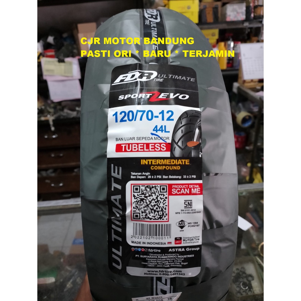 Jual FDR ULTIMATE Sport Zevo 120/70 ring 12 UPGRADE Ban Motor Terbaik ...